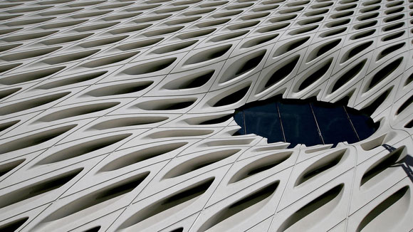 The Broad exterior detail (photo by Luis Sinco, Los Angeles Times)