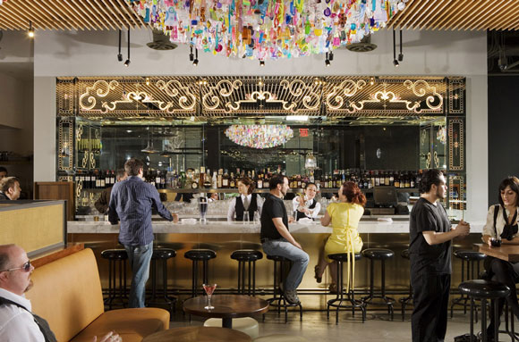 Bar at Chaya Downtown, Los Angeles, California, by Poon Design (photo by Gregg Segal)