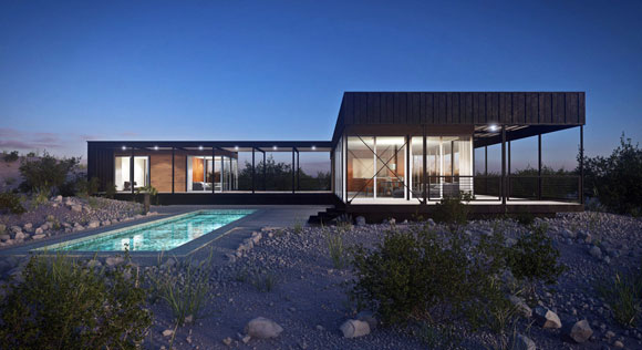 Prefab home in Desert Hot Springs, California. Originally listed for approximately $2 million. Four years later, sold for only one-third of asking price. (photo by CAD Services and Marmol Radziner)