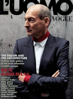 Rem Koolhaas looking fashionable on the cover of Vogue