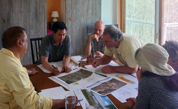 My client meeting with a Buddhist Foundation, Virginia, for a new dining hall (photo by Bryan Bethem)