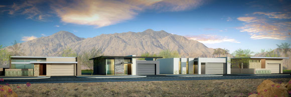 Concepts for housing development, California, by Poon Design (rendering by Amaya)